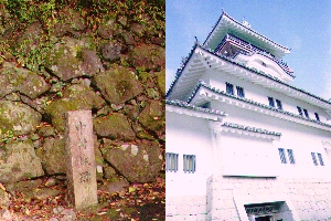 中村城跡石垣と模擬天守