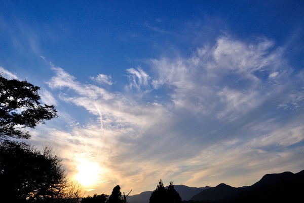 蒲原城の夕陽
