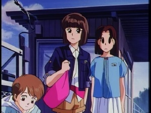 田切駅待合室(劇中) (C)EMOTION / BANDAI VISUAL