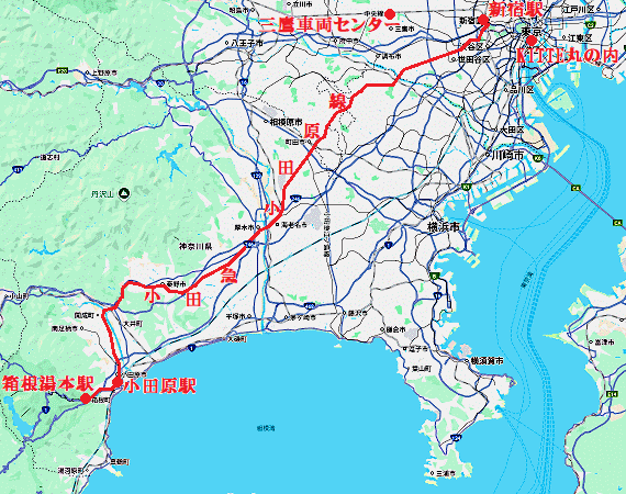 VSE乗車行程地図