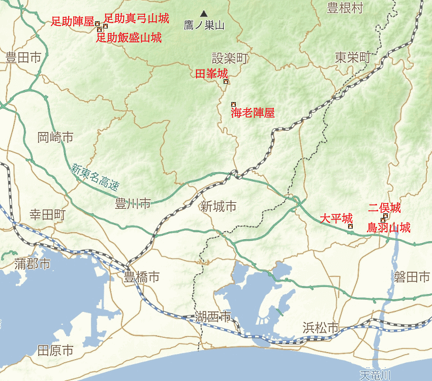 二俣城現説行程地図