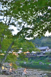 香嵐渓日没